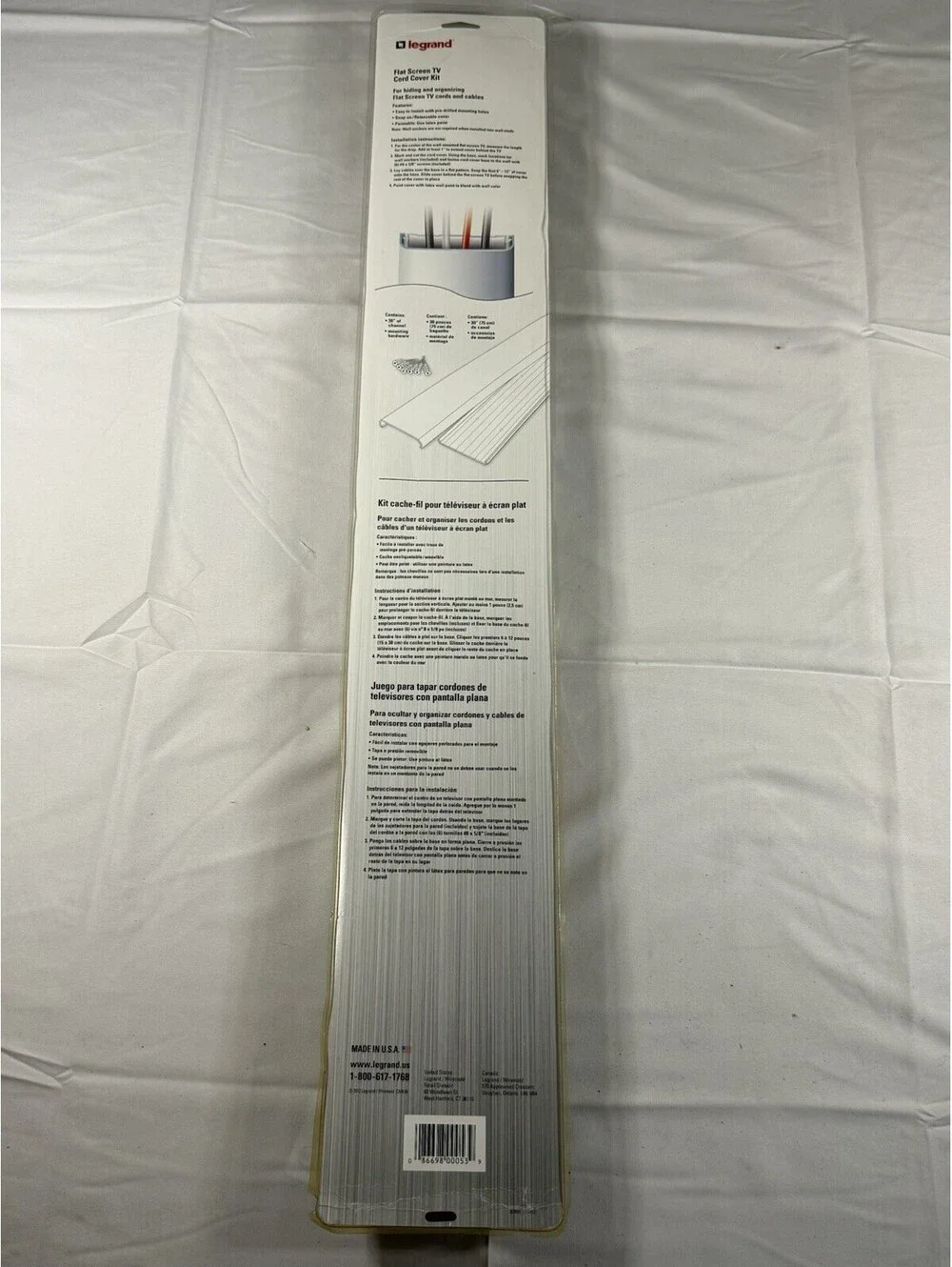 Brand‎ New Legrand Flat Screen TV Cord Wiremold Cover Kit CMK30 Kit Wall Mount